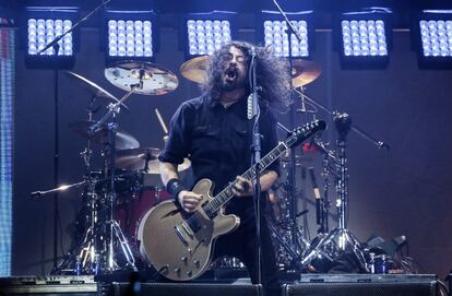 Dave Grohl, líder de Foo Fighters, este jueves en el Festival Mad Cool.