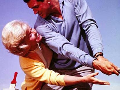 Doris Day y Rock Hudson, en una escena de <i>Pijama para dos</i>.