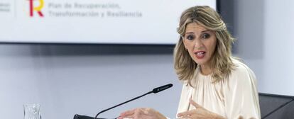 La vicepresidenta segunda del Gobierno y ministra de Trabajo, Yolanda Díaz.