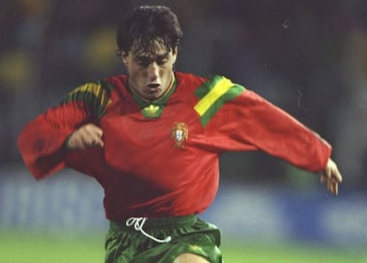 Futre, con Portugal en 1990.