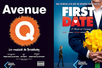 Carteles oficiales de los musicales 'Avenue Q' y 'First Date'