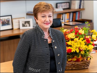 Kristalina Georgieva, diretora-gerente do Fundo Monetário Internacional, em uma imagem de fevereiro.