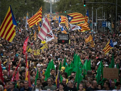 Las protestas por la sentencia del 'procés' se sucedieron en Barcelona en octubre de 2019