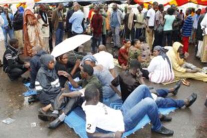 Manifestantes en Bamako