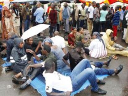 Manifestantes en Bamako