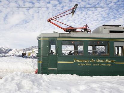 El panorámico 'Tramway' del Mont Blanc, en los Alpes.