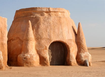 Una de las casas de Mos Espa, en Oung Jemel (Túnez), creadas para la película 'La amenaza fantasma'