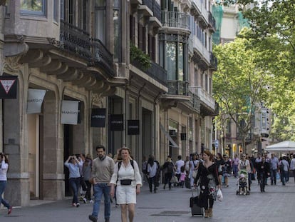 Paseo de Gracia, en Barcelona.  