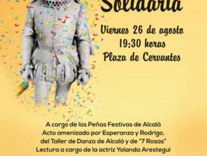 Cartel anunciador de la lectura solidaria en Alcal&aacute; de Henares.