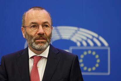 El líder del Partido Popular Europeo (PPE), Manfred Weber, el 9 de mayo en Estrasburgo.