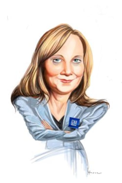 Caricatura de la nueva consejera delegada de General Motors, Mary Barra.