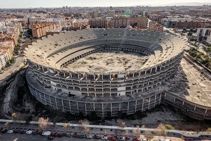 Fotografía aérea del Nou Mestalla.