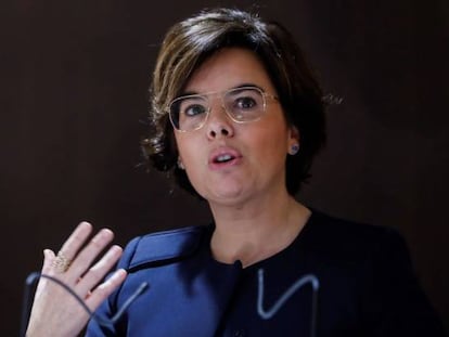 La vicepresidenta del Gobierno, Soraya Saénz de Santamaría.