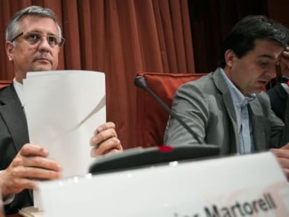 Xavier Martorell, durante la comparecencia ayer en el Parlament.