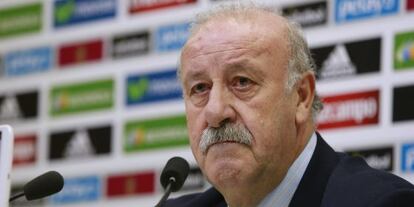 Del Bosque durante una rueda de prensa en noviembre de 2014.