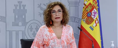 La portavoz del Gobierno y ministra de Hacienda, María Jesús Montero.