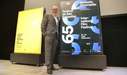 José Luis Rebordinos, director del festival de cine de San Sebastián presenta los carteles en Tabakalera.
