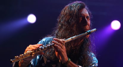 Jorge Pardo, durante un concierto en el Festival Etnosur este a&ntilde;o.