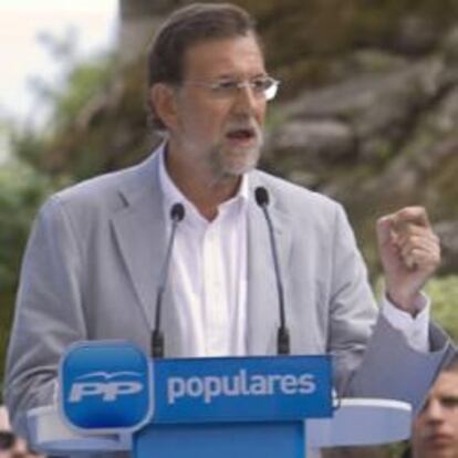 El presidente del Partido Popular, Mariano Rajoy, inaugura el curso político en el castillo de Soutomaior, en Pontevedra.