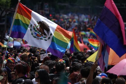 Marcha del Orgullo LGBTIQ+, en Ciudad de México, en julio 2024.
