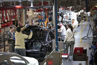 Cadena de montaje de la factoría de Seat en Martorell (Barcelona).