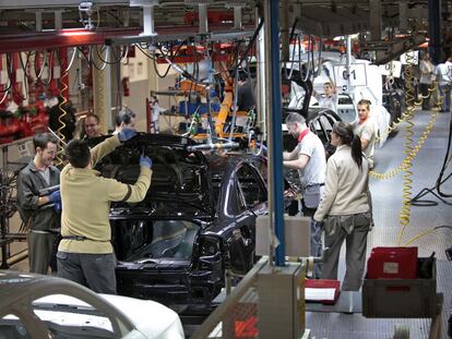 Cadena de montaje de la factoría de Seat en Martorell (Barcelona).