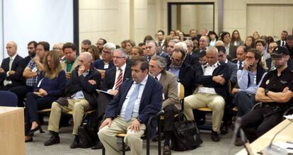 Defendants during Spain’s Gürtel corruption trial.