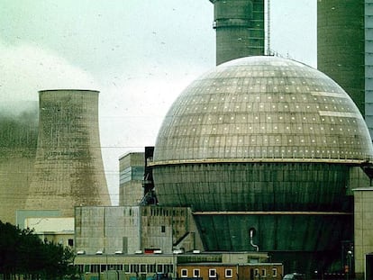 Planta de reciclaje nuclear de Sellafield, en Reino Unido, en 1995.