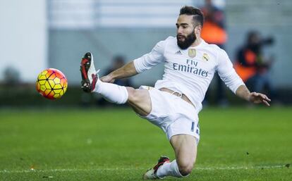 Carvajal en el partido frente al Eibar.