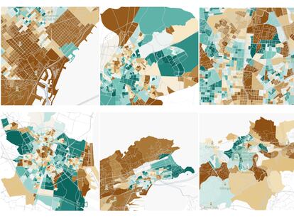 El mapa de la mortalidad barrio a barrio en España revela enormes desigualdades incluso en la misma calle