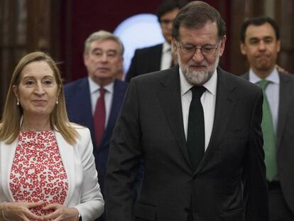 Rajoy al Congrés amb Ana Pastor.