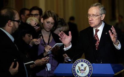 El l&iacute;der de la mayor&iacute;a dem&oacute;crata en el Senado, Harry Reid.