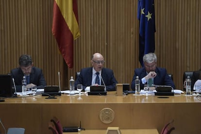 03/04/2018 Rueda de prensa del ministro de Hacienda, Cristóbal Montoro, para presentar los Presupuestos Generales 2018  EUROPA ESPAÑA ECONOMIA POLÍTICA