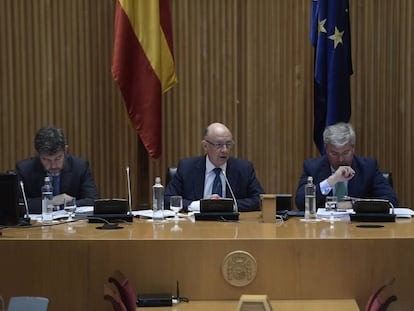 03/04/2018 Rueda de prensa del ministro de Hacienda, Cristóbal Montoro, para presentar los Presupuestos Generales 2018  EUROPA ESPAÑA ECONOMIA POLÍTICA