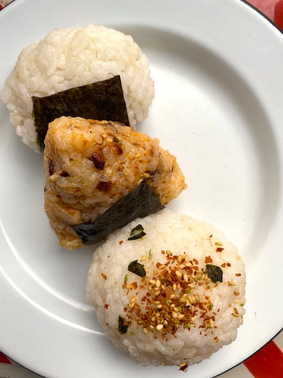Tres opciones para onigiri