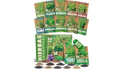 set de semillas bio con 12 hierbas aromáticas