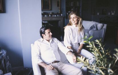 Marta Chavarri junto a su primer esposo, Fernando Falcó, en una fotografía de archivo.