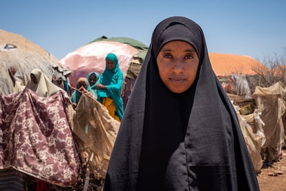 Fadumo Ibrahim Noor, de 17 años, en el campo de refugiados de Baidoa (Somalia).