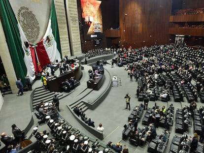 La cámara de diputados en el aniversario de la Constitución de 1917, el pasado 7 de febrero.