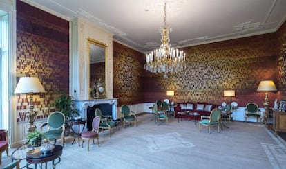 El salón adornado con el ADN de los reyes holandeses en la palacio Huis ten Bosch (La Haya).