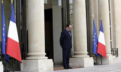 El presidente francés, François Hollande, este miércoles en París.