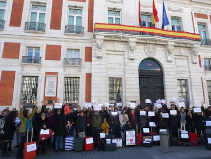 Foto denuncia contra la turistificación en Madrid.