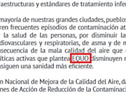 Captura de pantalla de la página 52 del programa del Movimiento Red.