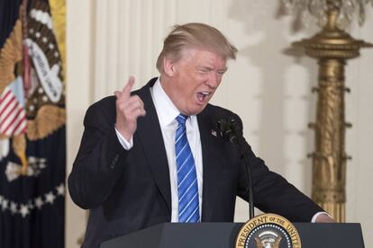 El presidente de los Estados Unidos, Donald Trump, en la Casa Blanca.