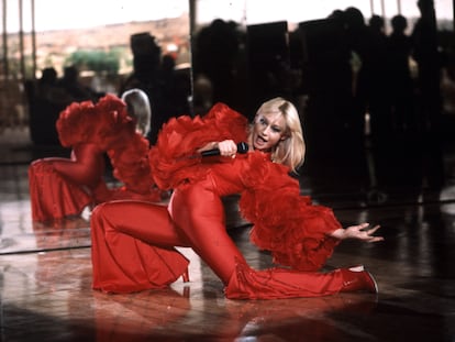 Raffaella Carrà, en un espectáculo en 1979.