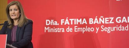 La ministra de Empleo y Seguridad Social, Fátima Báñez.