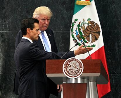 Imagen del encuentro entre Peña Niento y Trump, el pasado agosto en México.