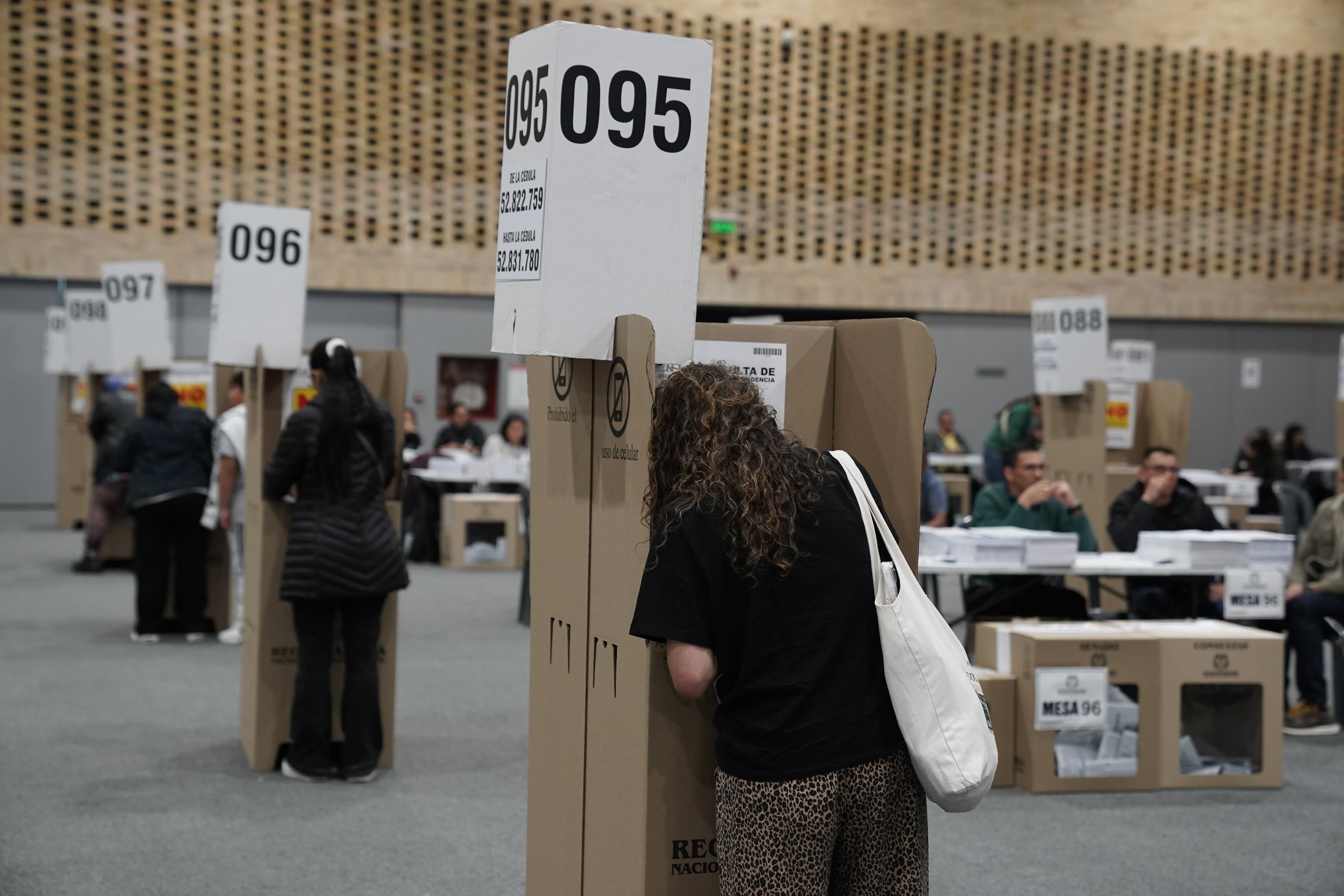 Centro de votación de Corferias, en Bogotá, el 8 de marzo.
