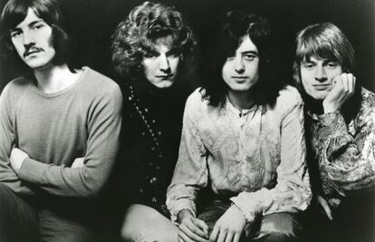 La banda Led Zeppelin en 1969. Cortes&iacute;a de Atlantic Records.