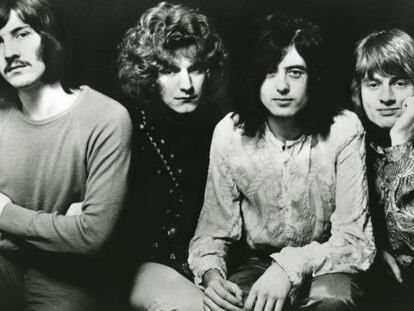 La banda Led Zeppelin en 1969. Cortes&iacute;a de Atlantic Records.